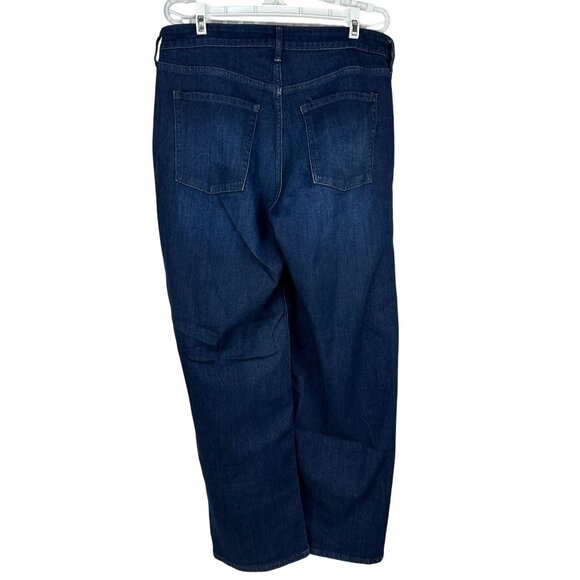 Old Navy Womens High Rise Wow Wide Leg Jeans Dark Wash Size 14 Comfortable Fit - Picture 3 of 6